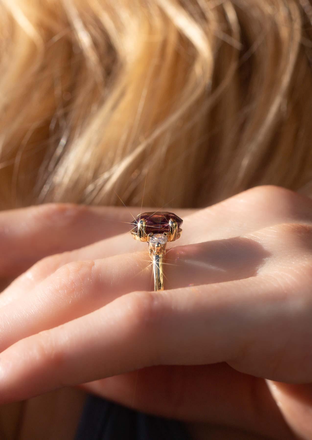 The Ada 4.5ct Plum Spinel Ring
