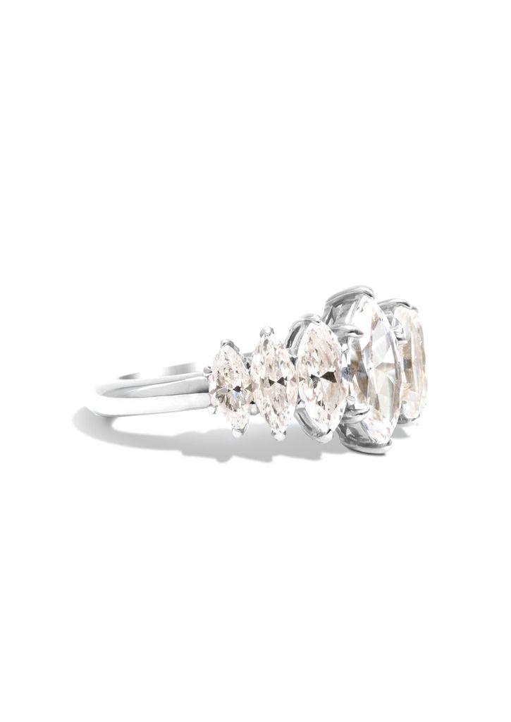 The Marquise Banks White Gold Cultured Diamond Ring - Molten Store