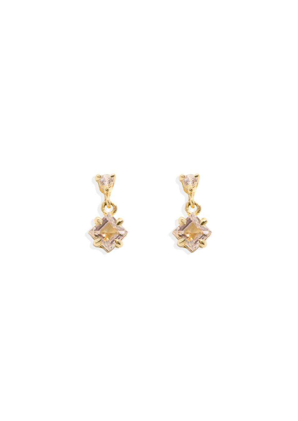 The Violentine Morganite Stud Earring