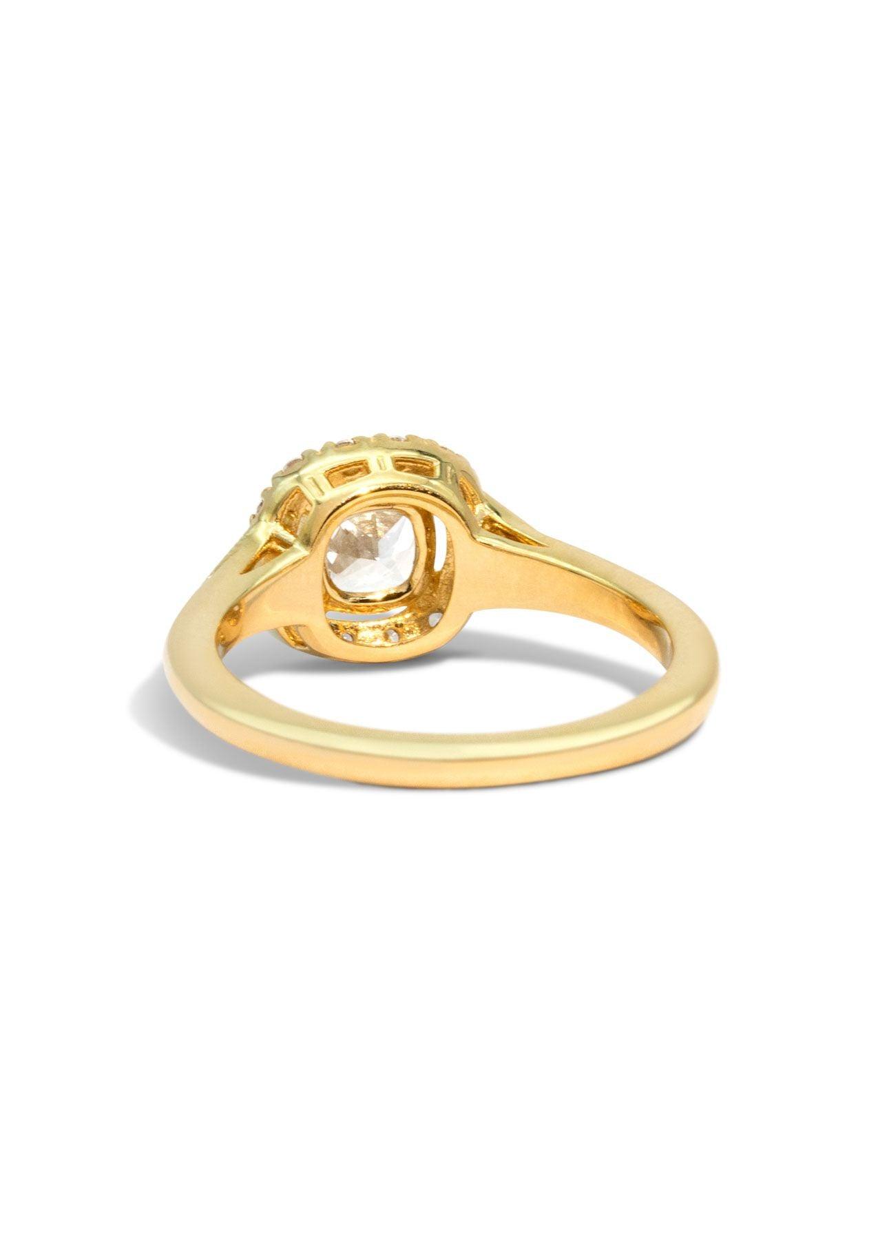 The Eliza Yellow Gold Cultured Diamond Ring - Molten Store