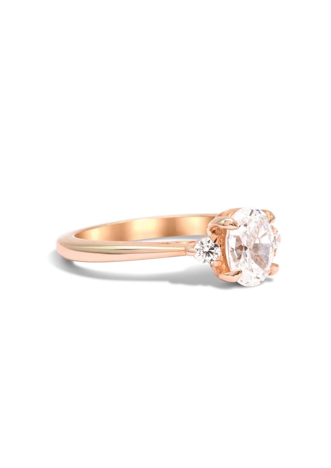 The Ada Rose Gold Cultured Diamond Ring - Molten Store