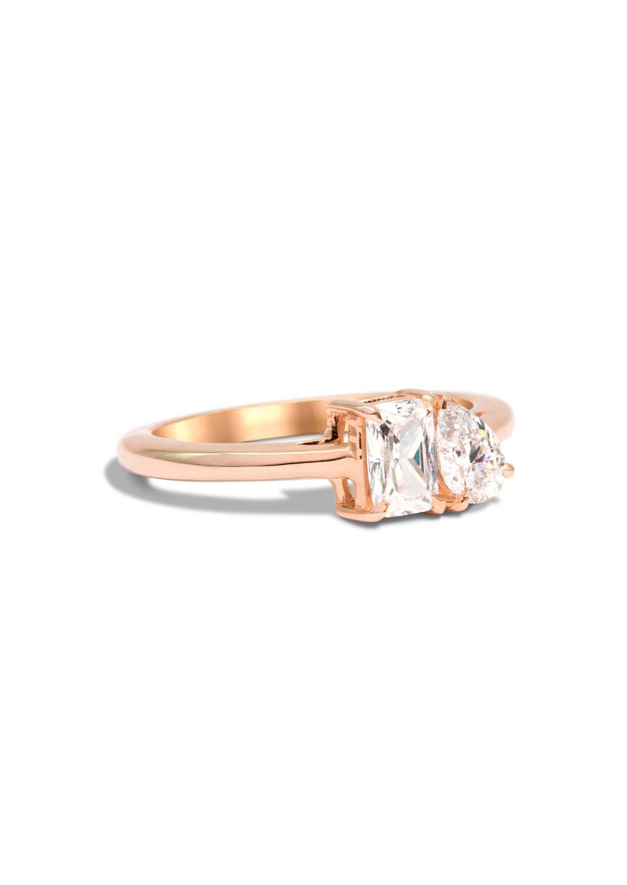 The Toi Et Moi Rose Gold Cultured Diamond Ring - Molten Store