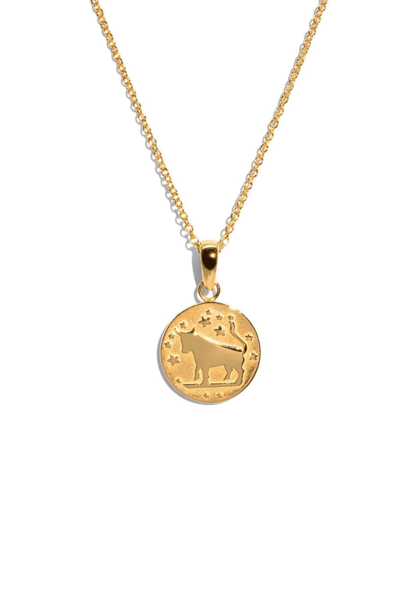 The Gold Taurus Zodiac Necklace