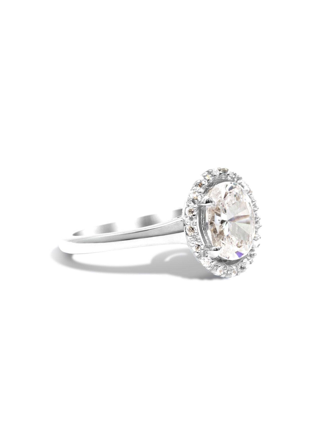 The Iris White Gold Cultured Diamond Ring