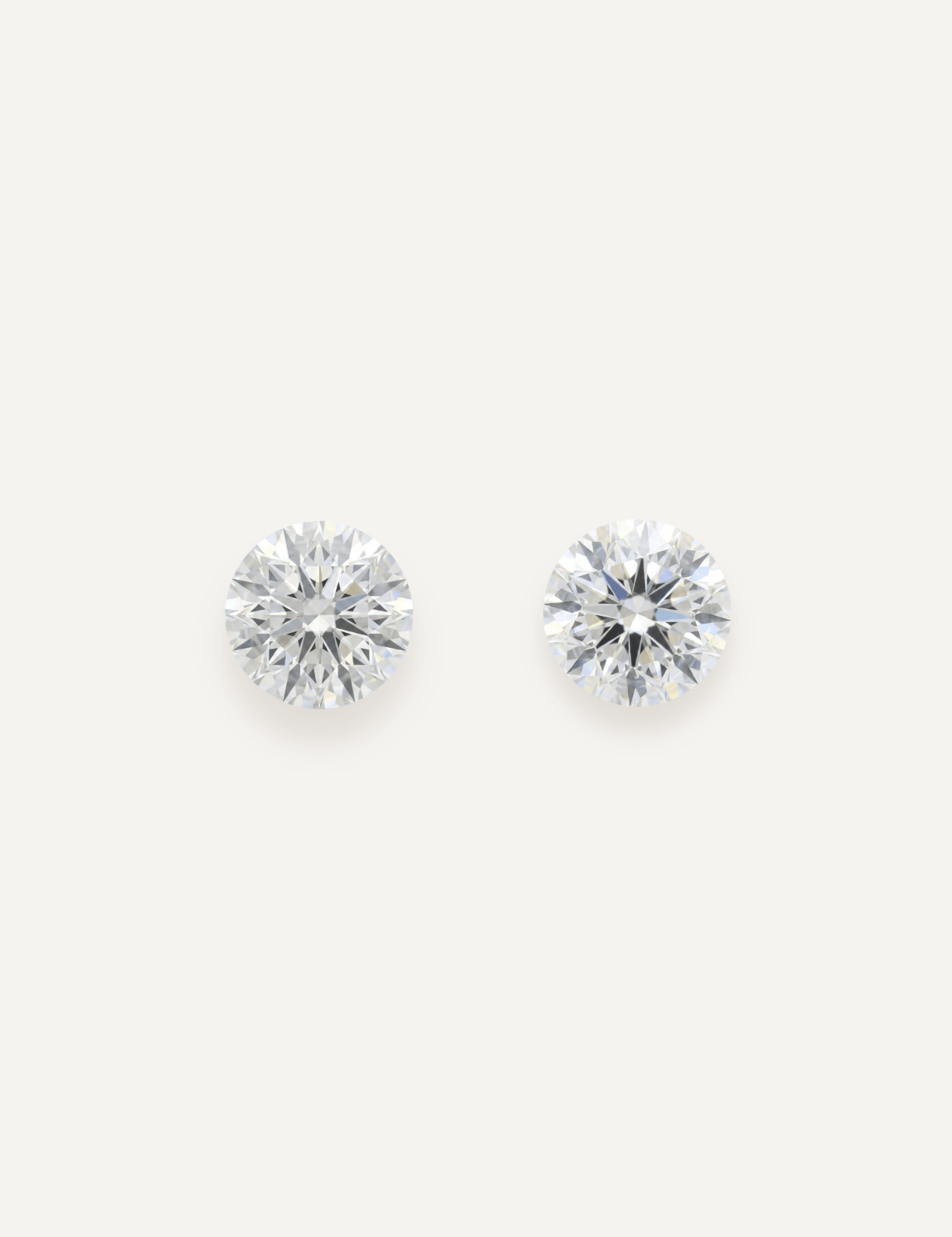 0.35 TCW Natural White Round Brilliant Cut Diamond Pair - Molten Store