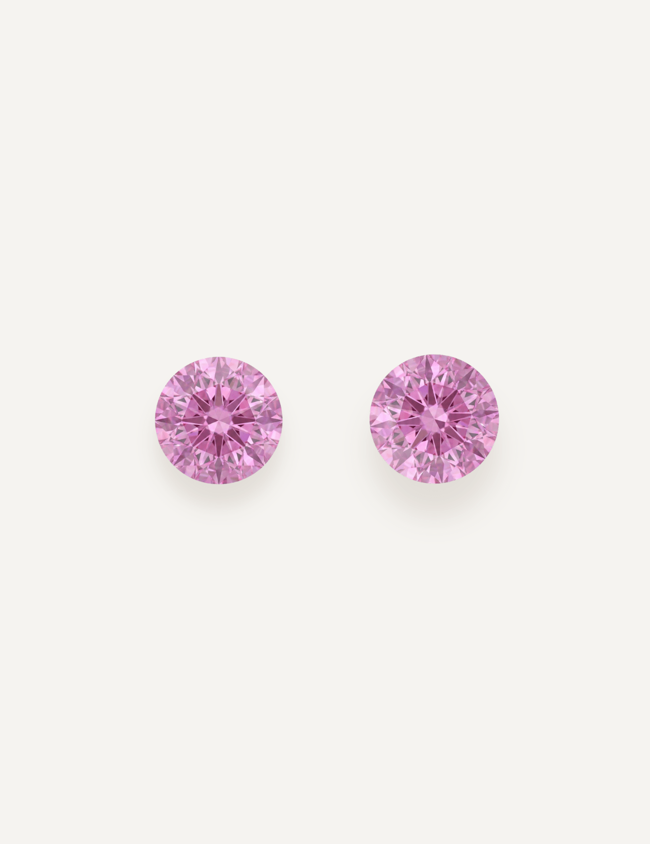 0.52 TCW Matched Pair Round Brilliant Cut Pink Sapphires - Molten Store