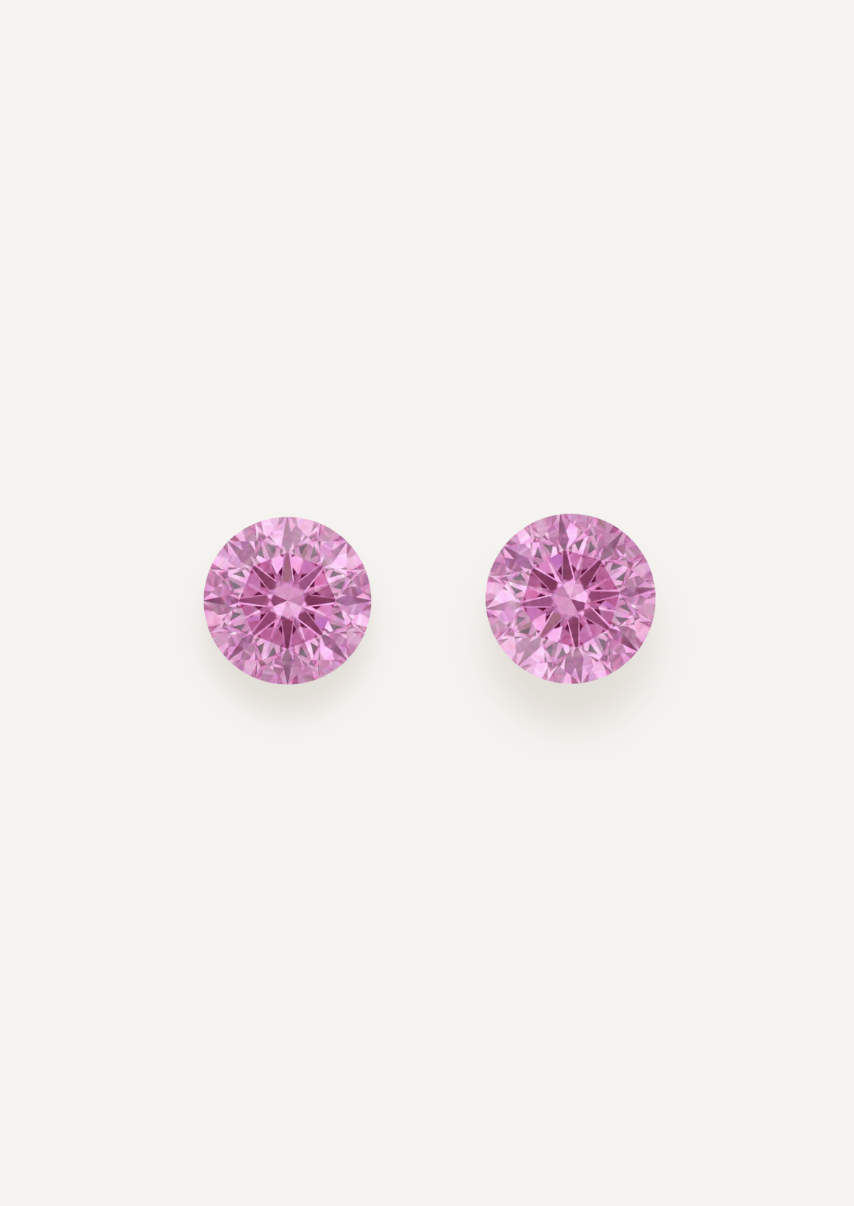 0.52 TCW Matched Pair Round Brilliant Cut Pink Sapphires - Molten Store