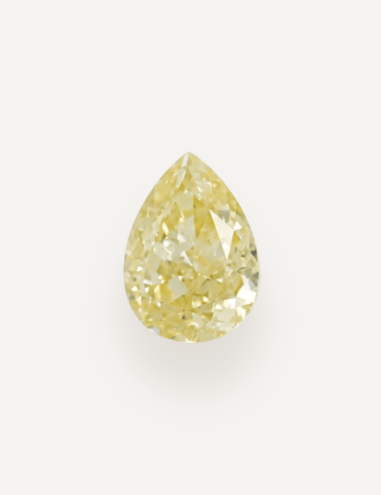 0.54ct Fancy Light Yellow Pear Cut Diamond - Molten Store