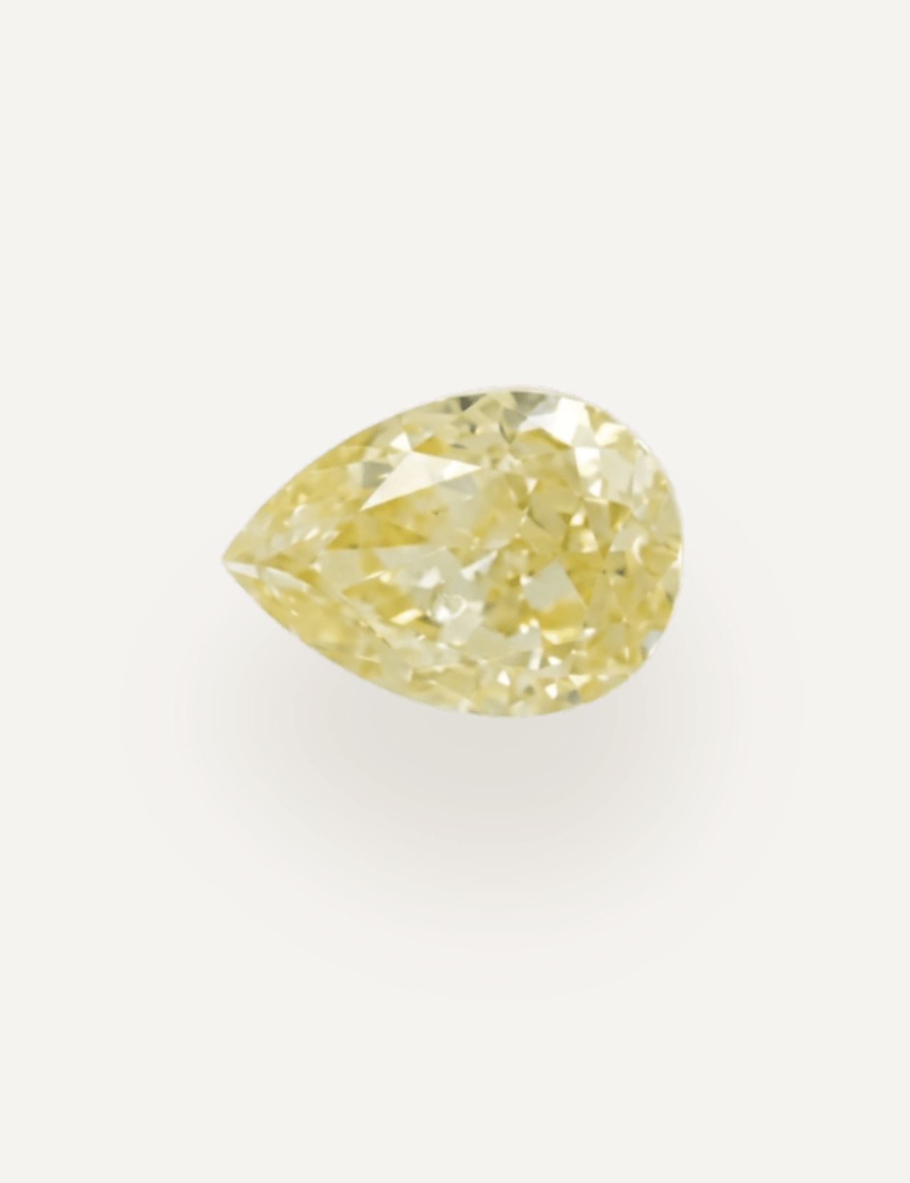 0.54ct Fancy Light Yellow Pear Cut Diamond - Molten Store