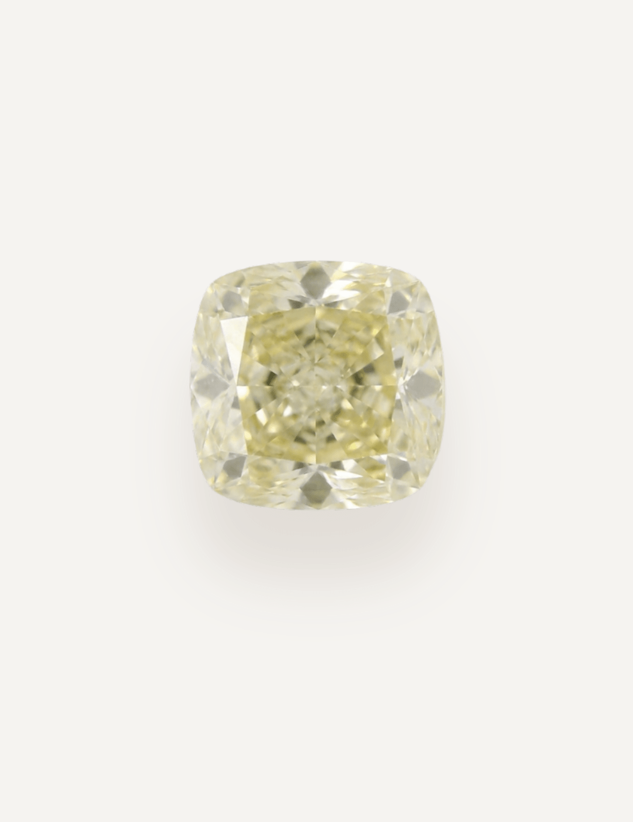 0.63ct Yellow Cushion Cut Diamond - Molten Store