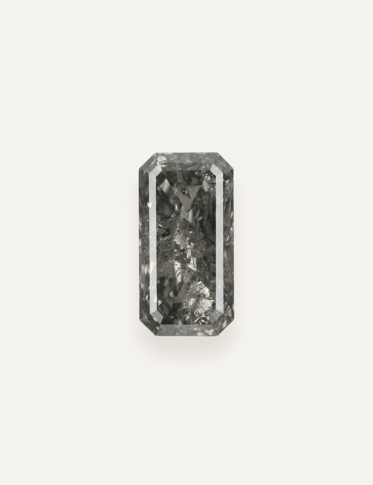 0.67ct Salt & Pepper Emerald Cut Diamond - Molten Store