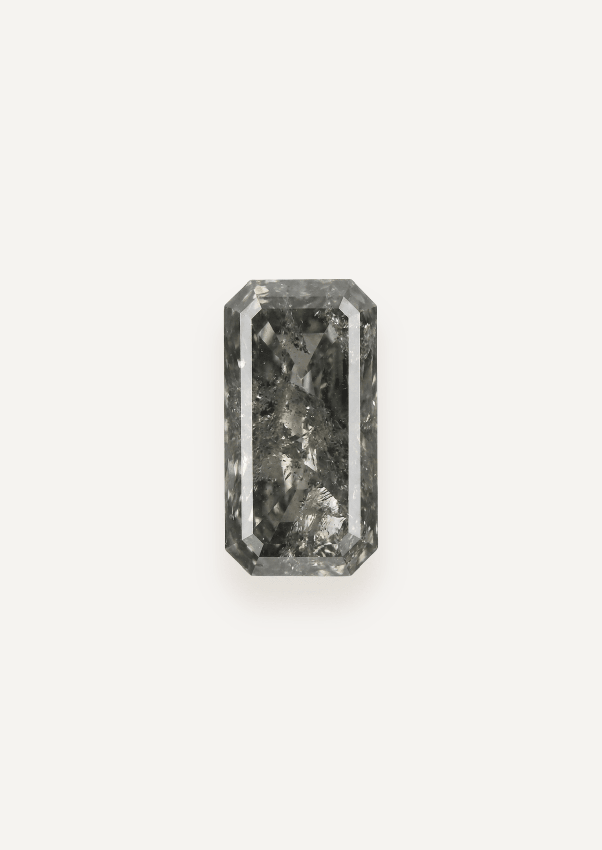 0.67ct Salt & Pepper Emerald Cut Diamond - Molten Store