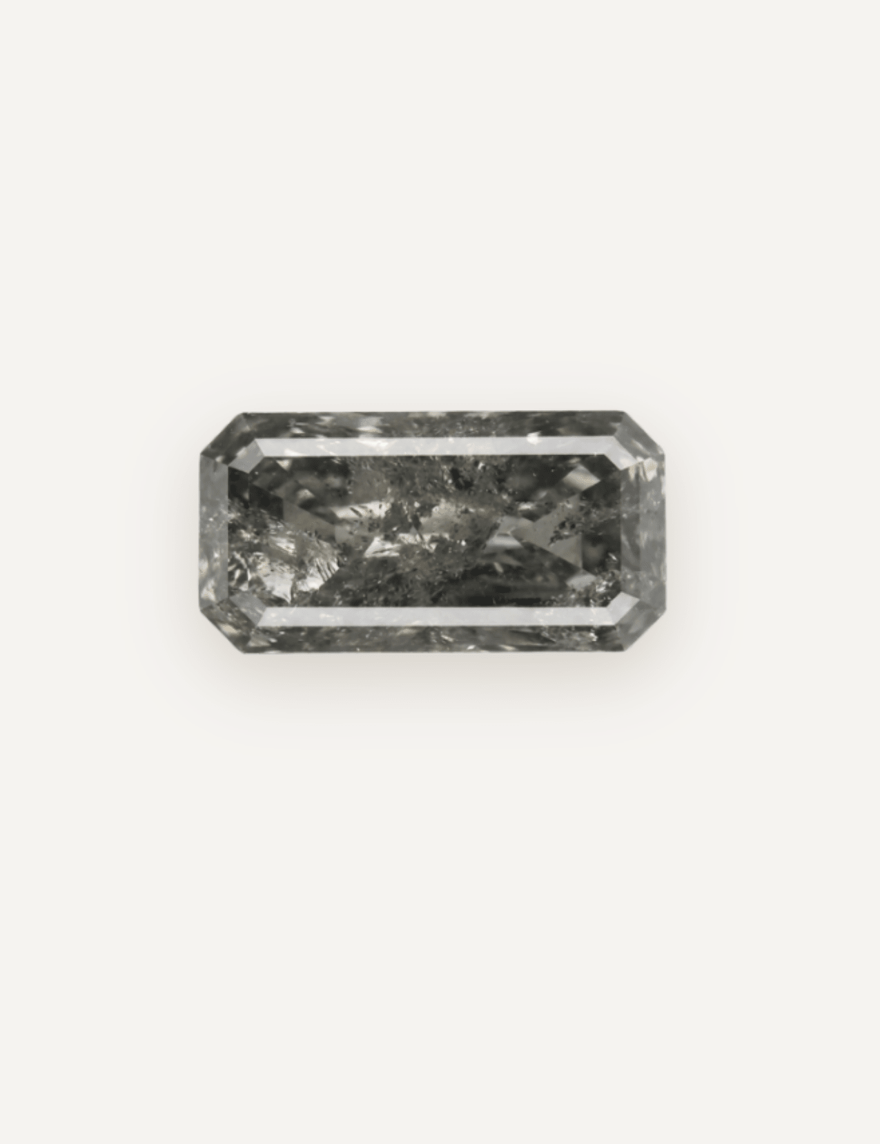 0.67ct Salt & Pepper Emerald Cut Diamond - Molten Store