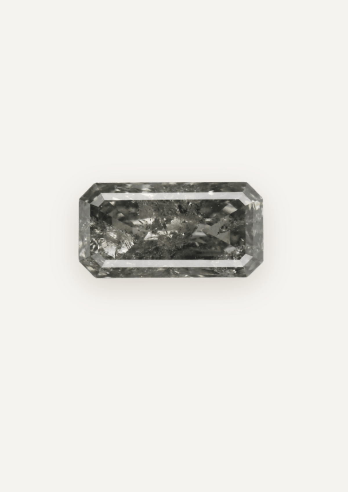 0.67ct Salt & Pepper Emerald Cut Diamond - Molten Store