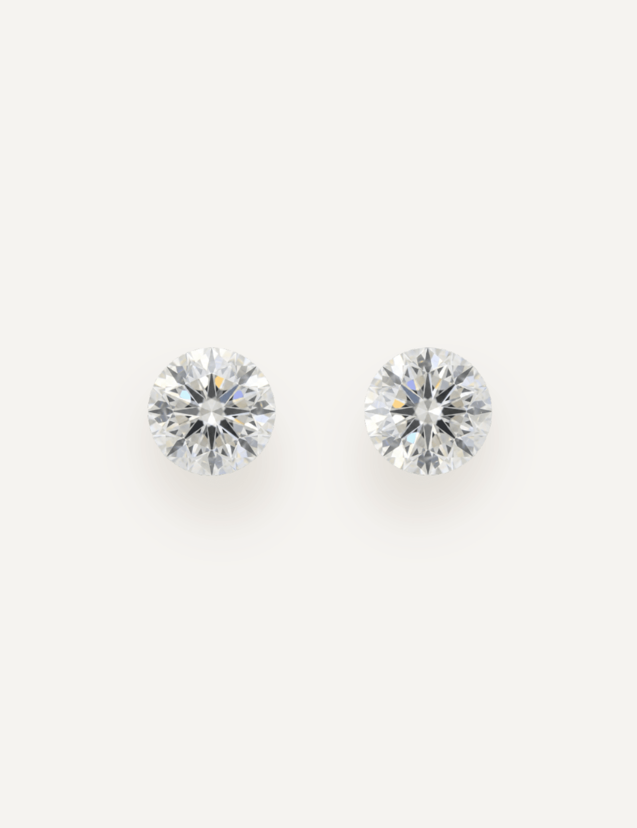 0.68 TCW Round Brilliant Cut White Natural Diamond (Pair) - Molten Store