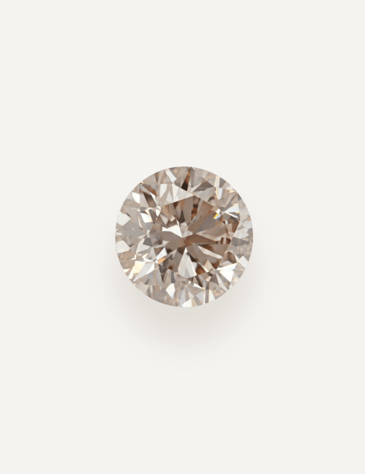 0.72ct Champagne Round Brilliant Cut Diamond - Molten Store