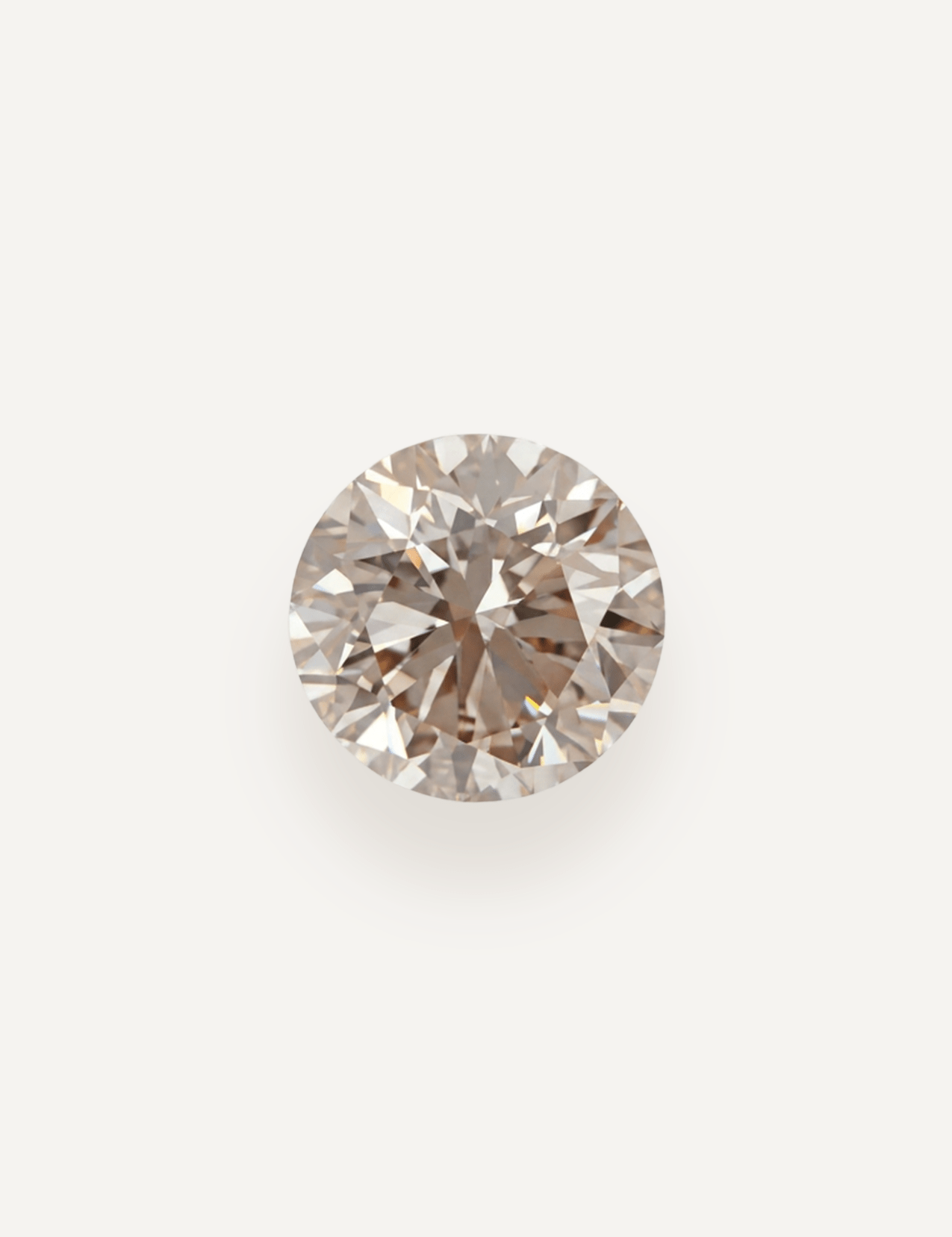 0.72ct Champagne Round Brilliant Cut Diamond - Molten Store
