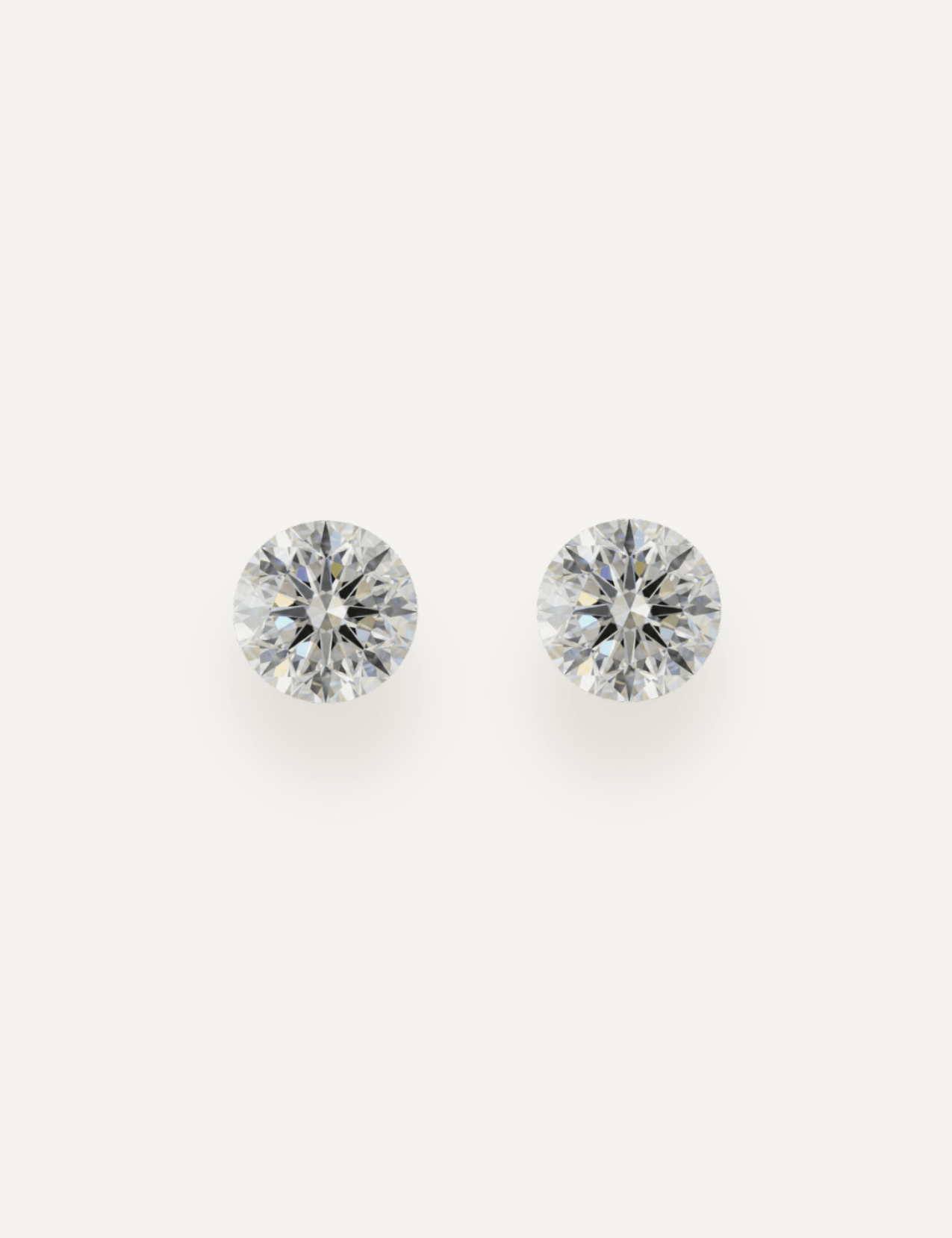 0.74 TCW White Round Brilliant Cut Diamond Pair - Molten Store