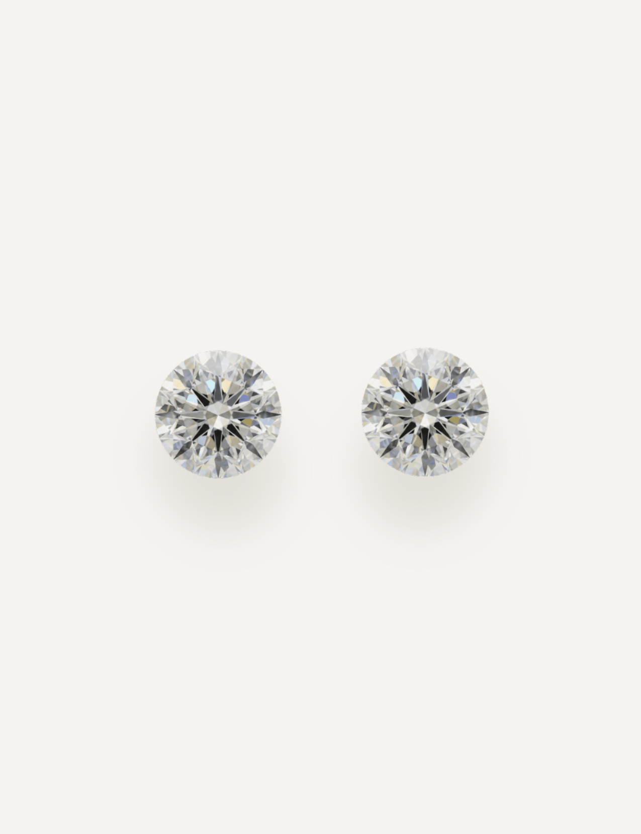 0.74 TCW White Round Brilliant Cut Diamond Pair - Molten Store