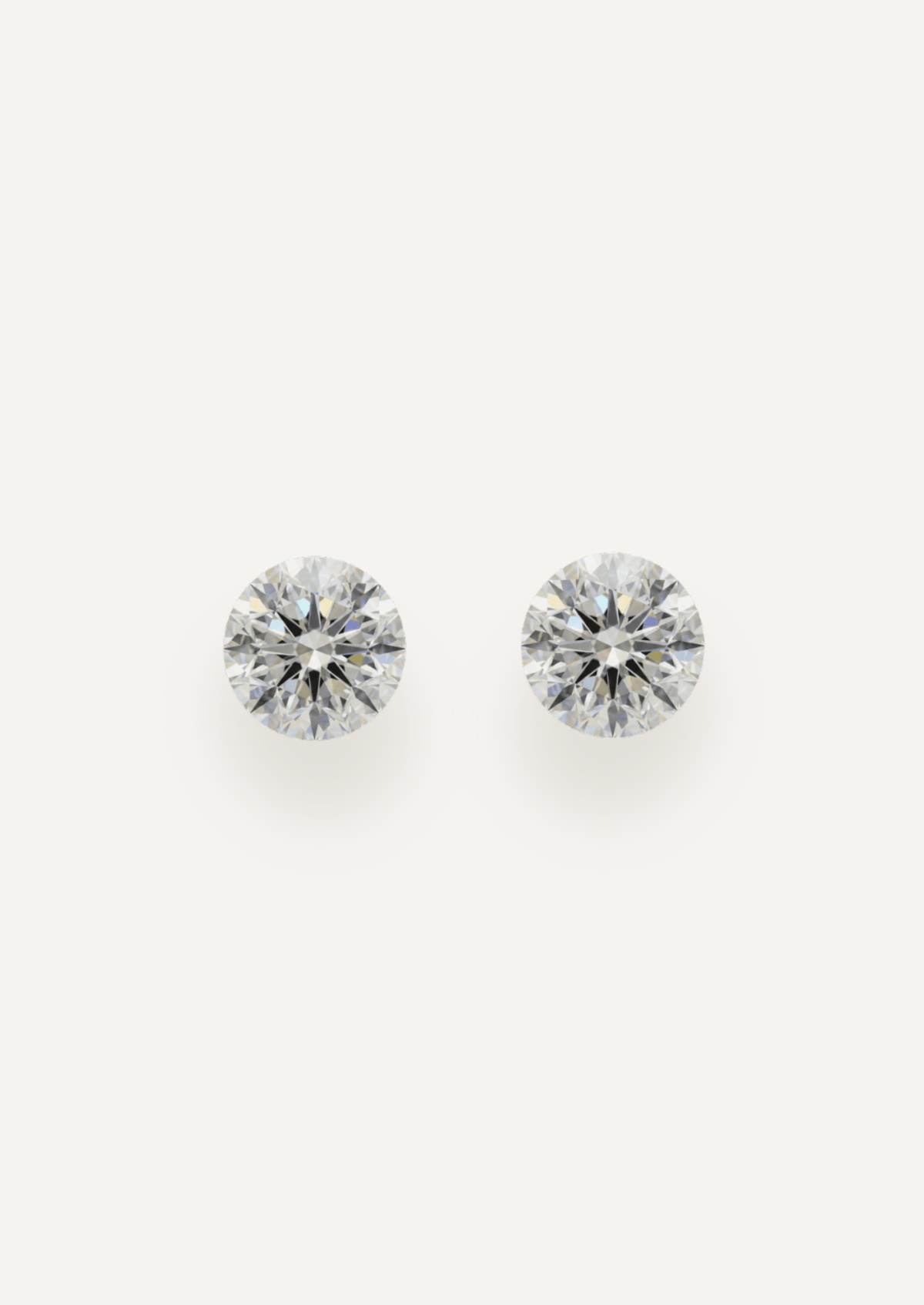 0.74 TCW White Round Brilliant Cut Diamond Pair - Molten Store
