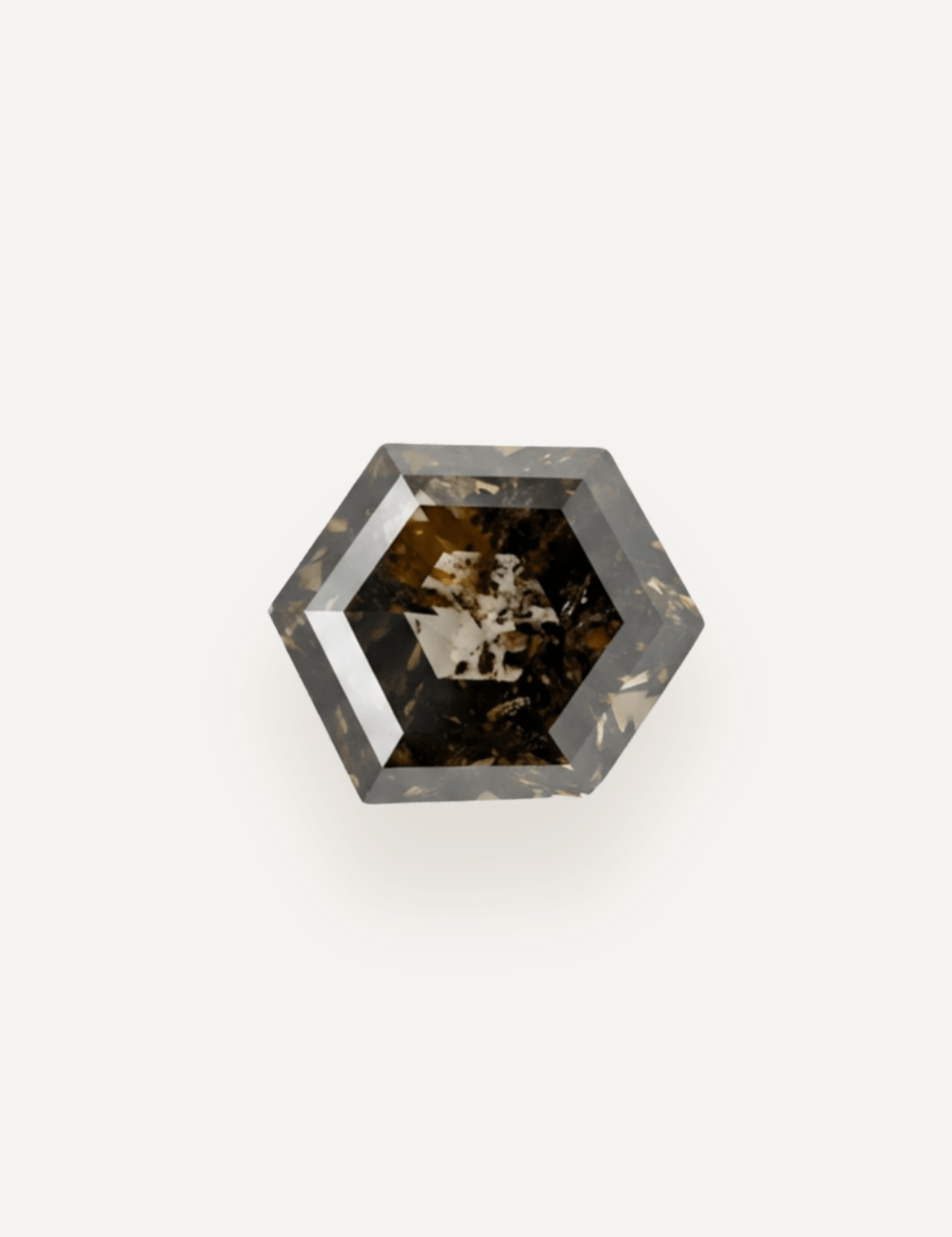 0.77ct Salt & Pepper Hexagonal Cut Diamond - Molten Store
