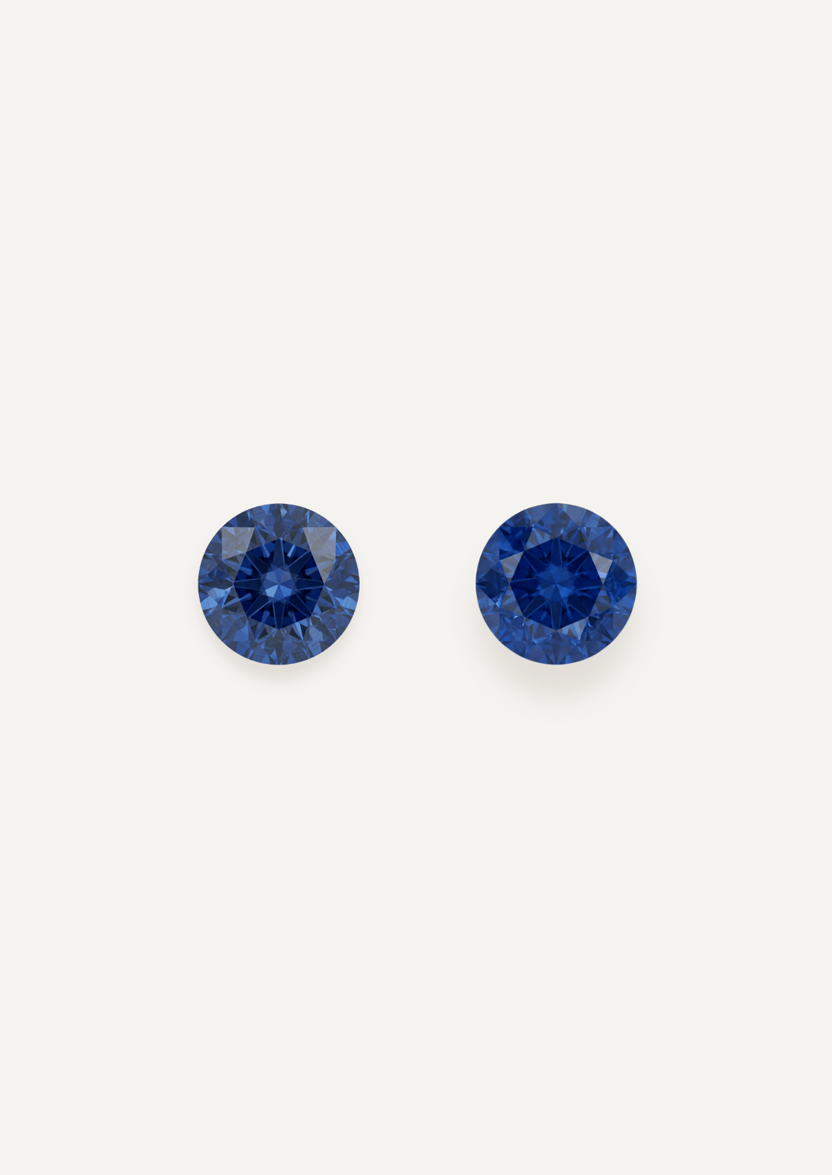 0.80 TCW Ceylon Blue Round Brilliant Cut Sapphire Pair - Molten Store