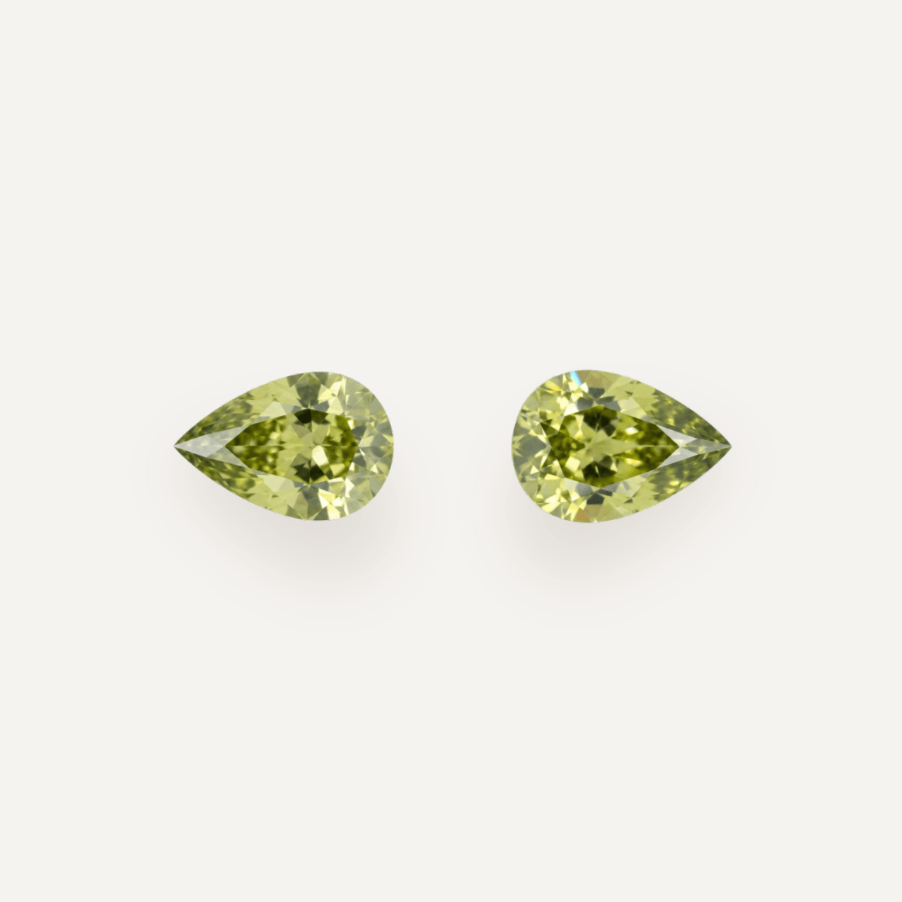 0.84ctw Green Pear Cut Sapphire Pair - Molten Store