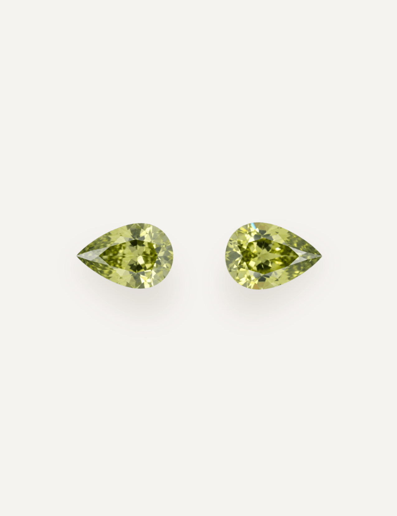 0.84ctw Green Pear Cut Sapphire Pair - Molten Store