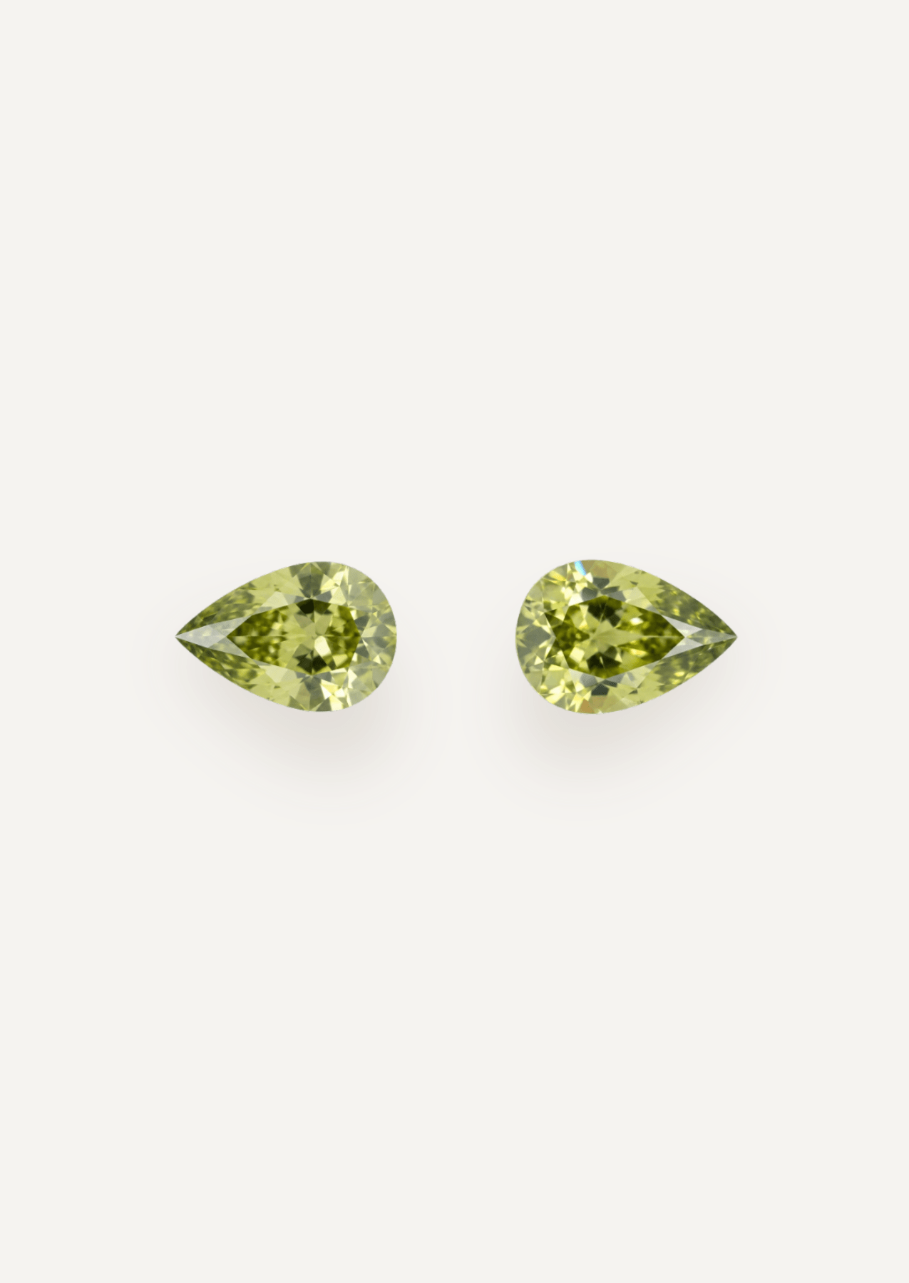 0.84ctw Green Pear Cut Sapphire Pair - Molten Store
