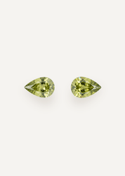 0.84ctw Green Pear Cut Sapphire Pair - Molten Store