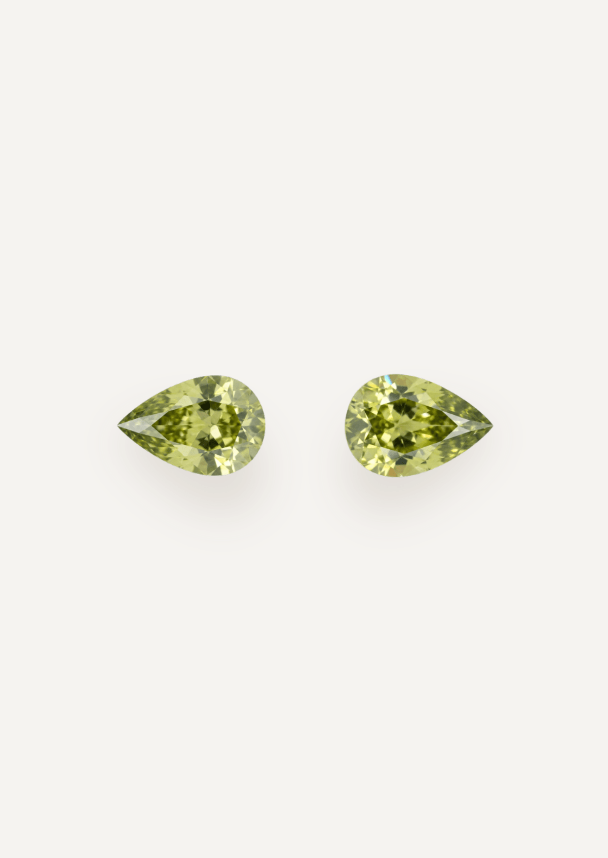 0.84ctw Green Pear Cut Sapphire Pair - Molten Store