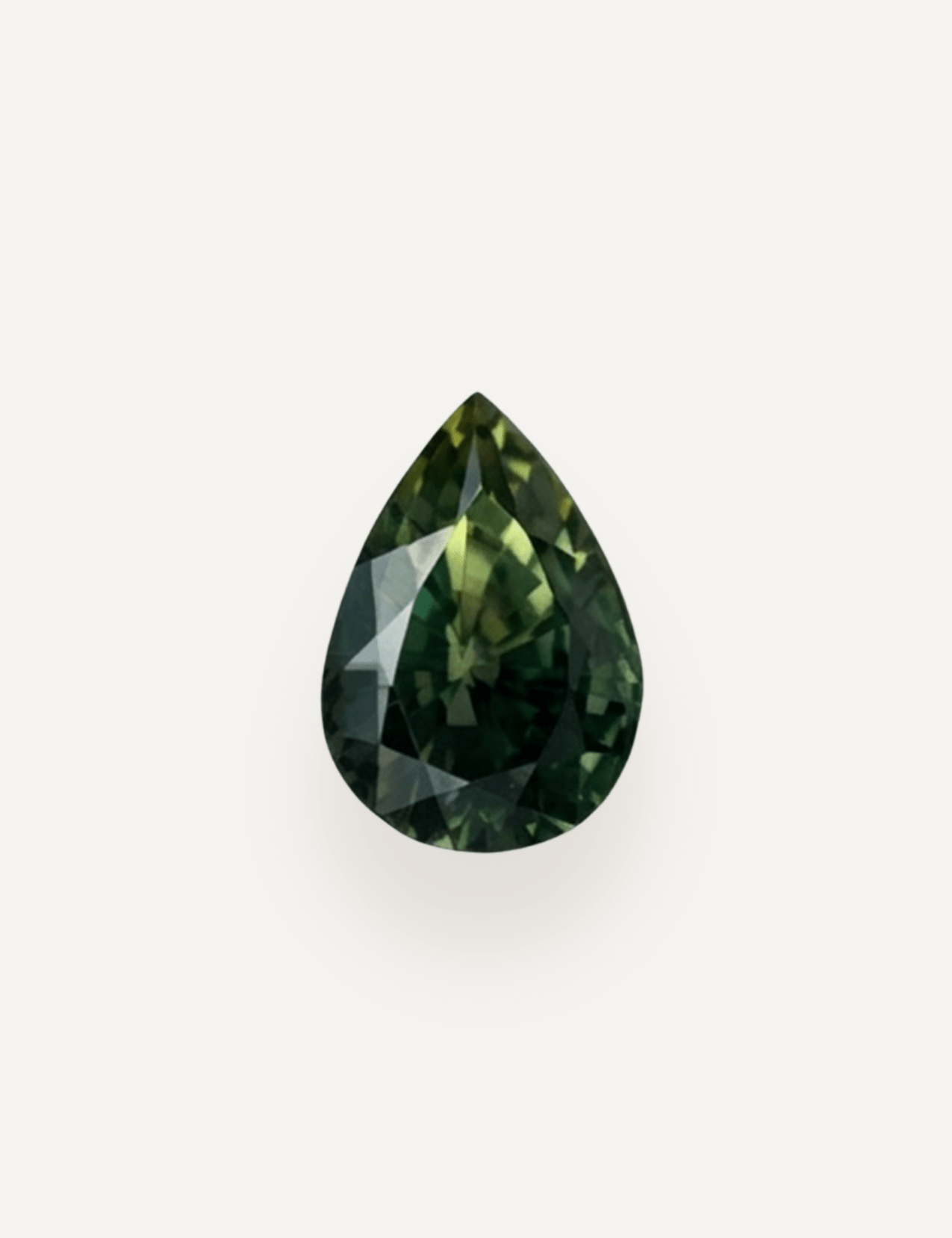 0.85ct Queensland Green Parti Pear Cut Sapphire - Molten Store
