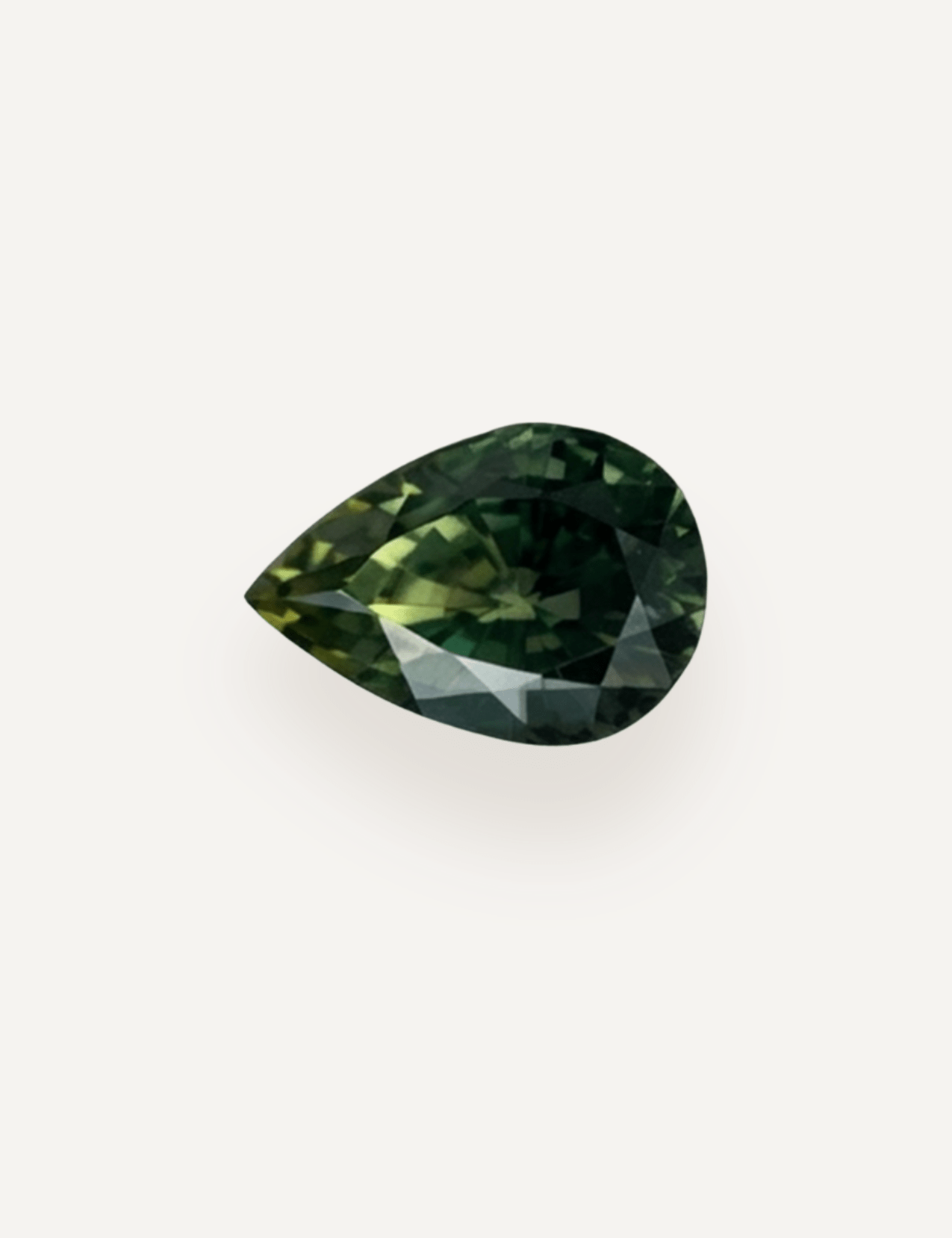0.85ct Queensland Green Parti Pear Cut Sapphire - Molten Store