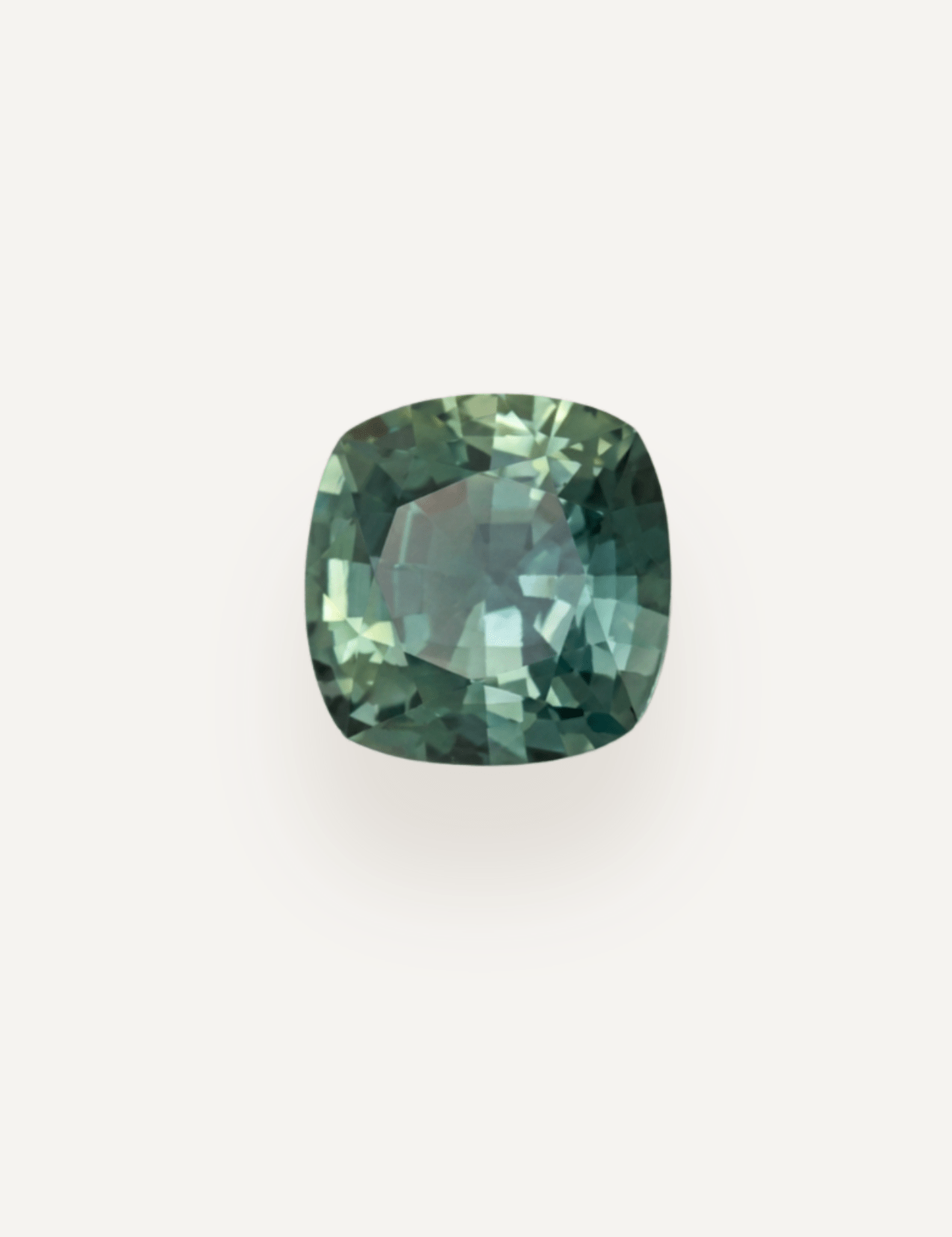 0.87ct Green Cushion Cut Sapphire - Molten Store