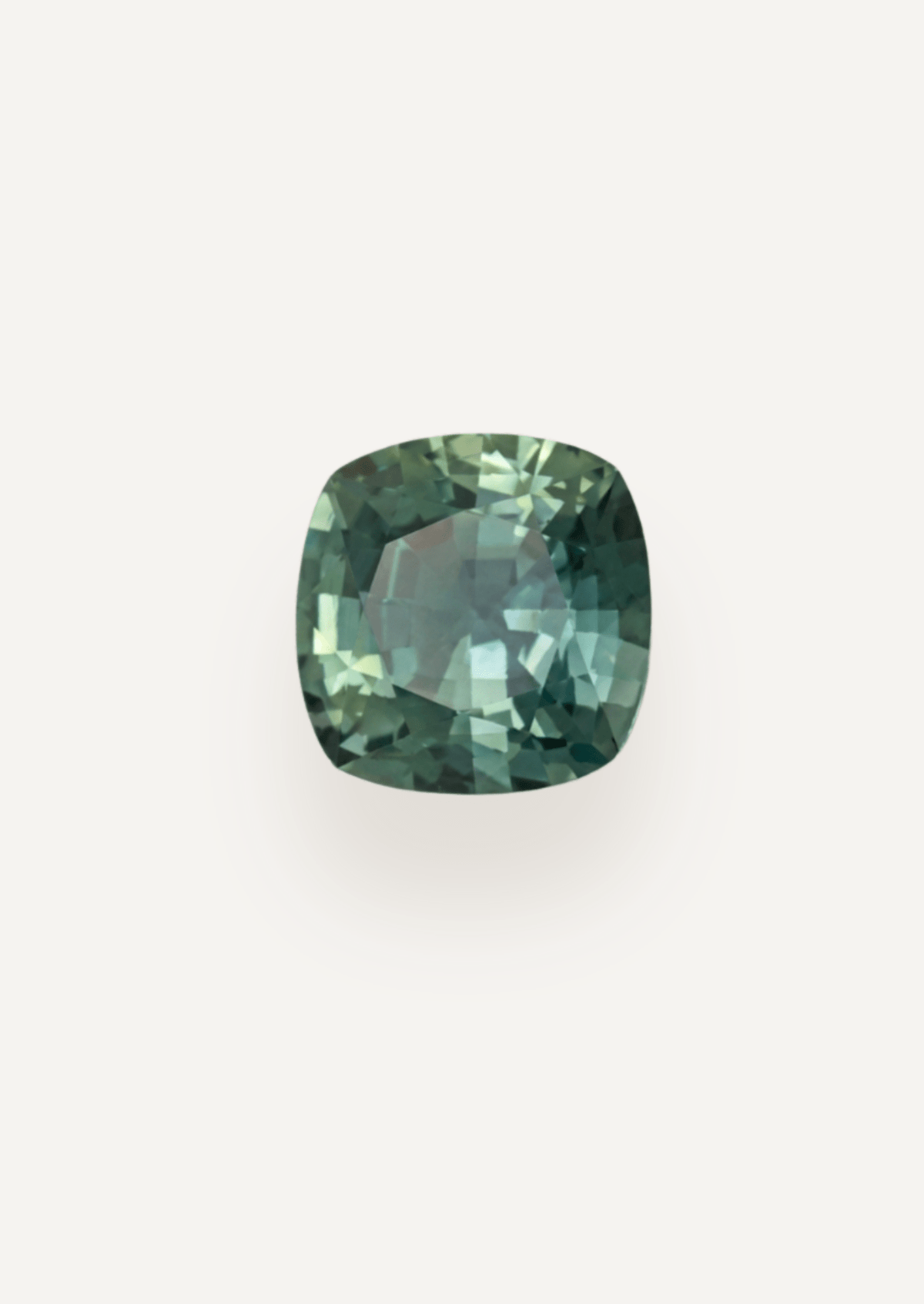 0.87ct Green Cushion Cut Sapphire - Molten Store