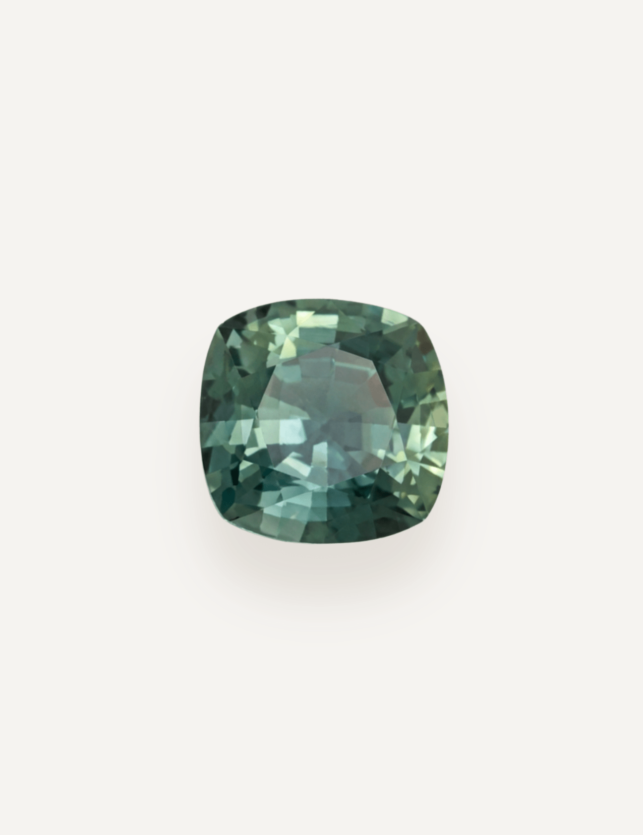 0.87ct Green Cushion Cut Sapphire - Molten Store