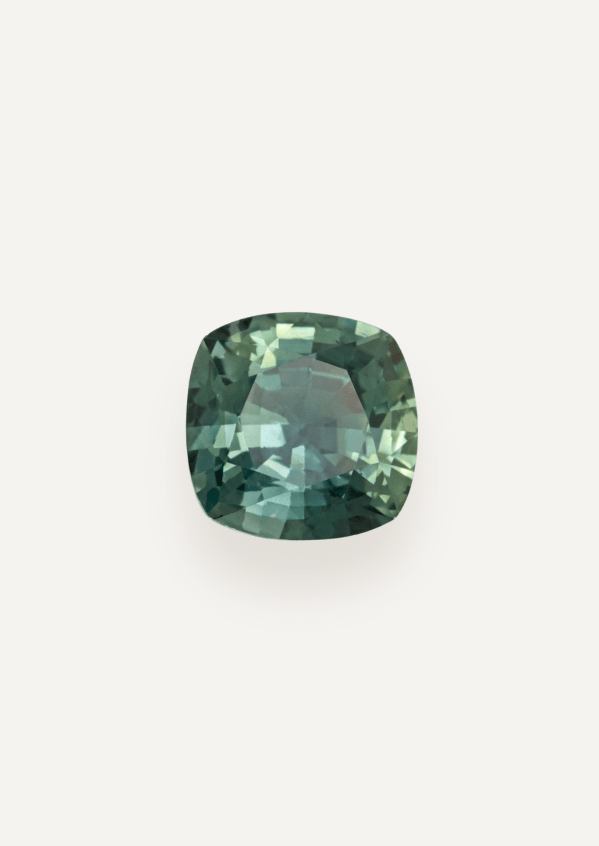 0.87ct Green Cushion Cut Sapphire - Molten Store