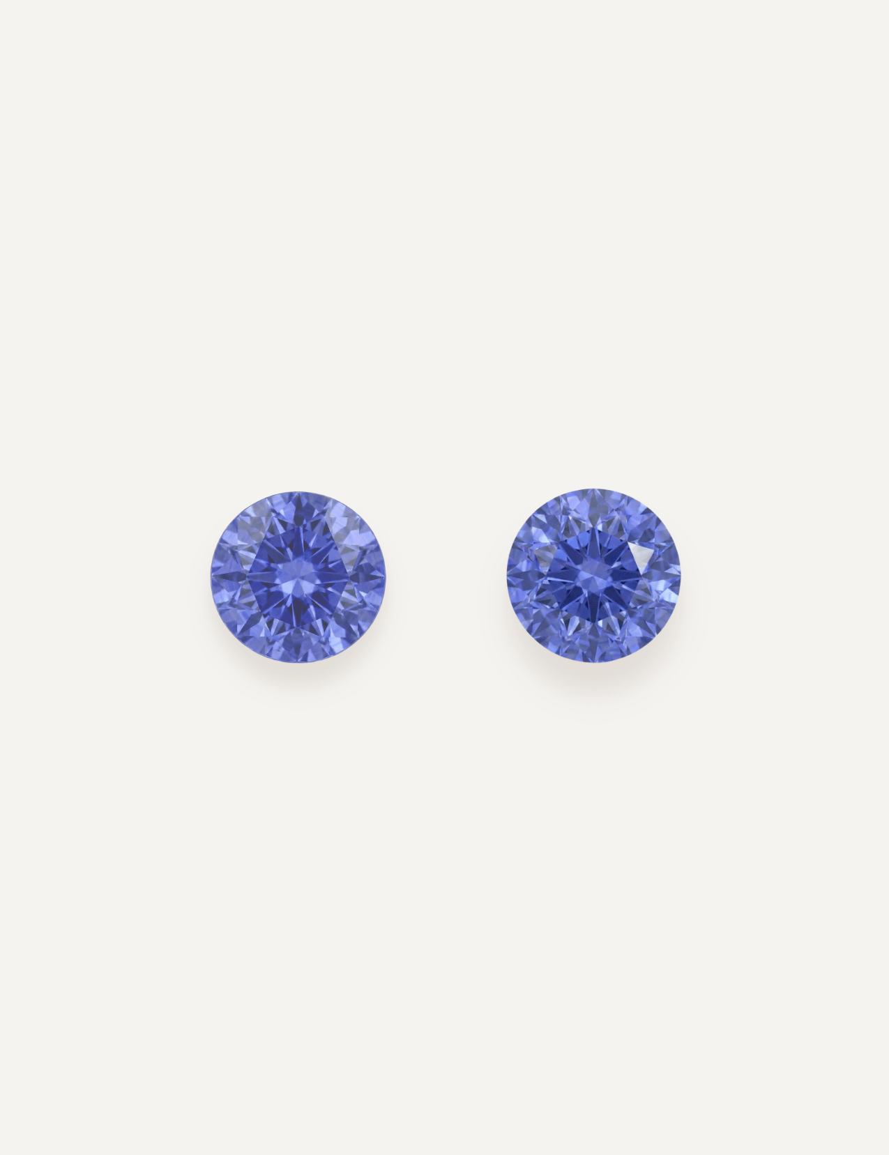 0.89 TCW Ceylon Blue Round Brilliant Cut Sapphire Pair - Molten Store