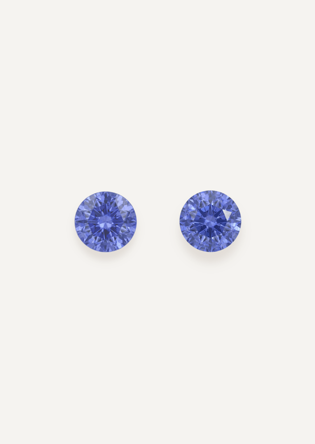 0.89 TCW Ceylon Blue Round Brilliant Cut Sapphire Pair - Molten Store