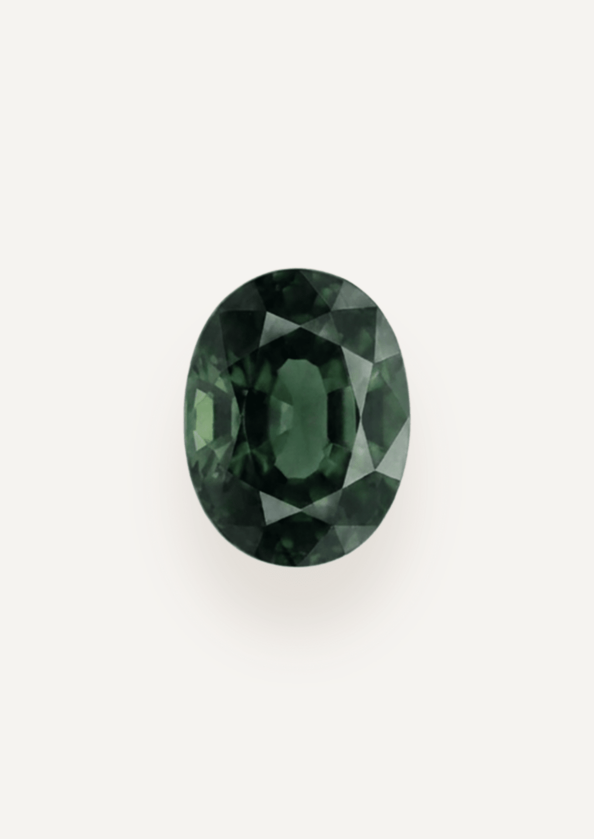 0.90ct Queensland Green Parti Oval Cut Sapphire - Molten Store