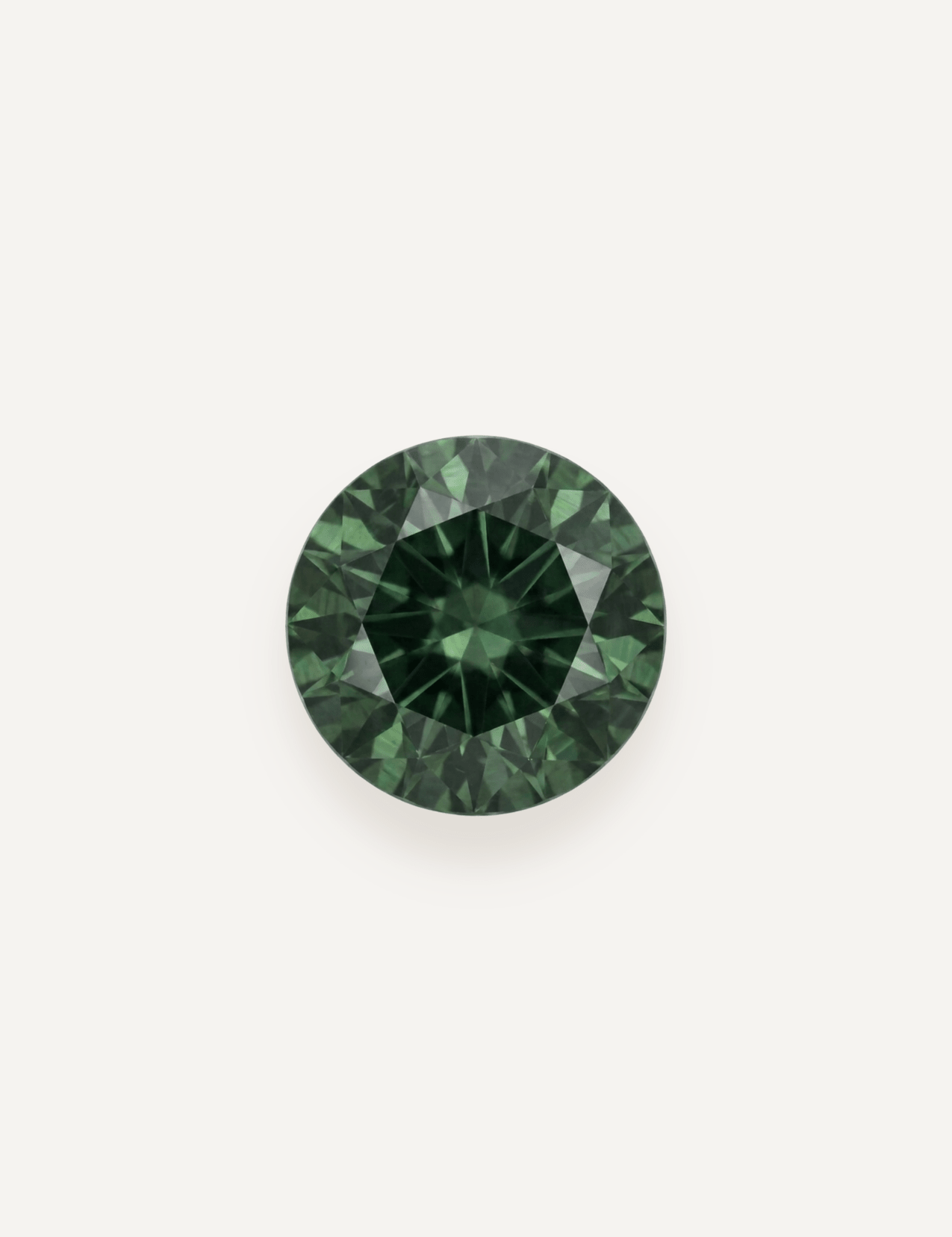 0.91ct Australian Green Parti Round Cut Sapphire - Molten Store