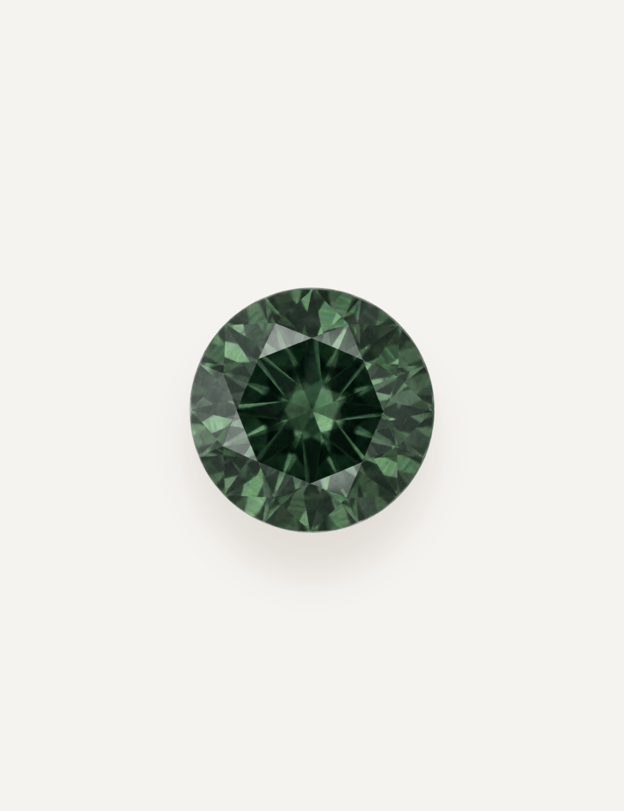 0.91ct Australian Green Parti Round Cut Sapphire - Molten Store
