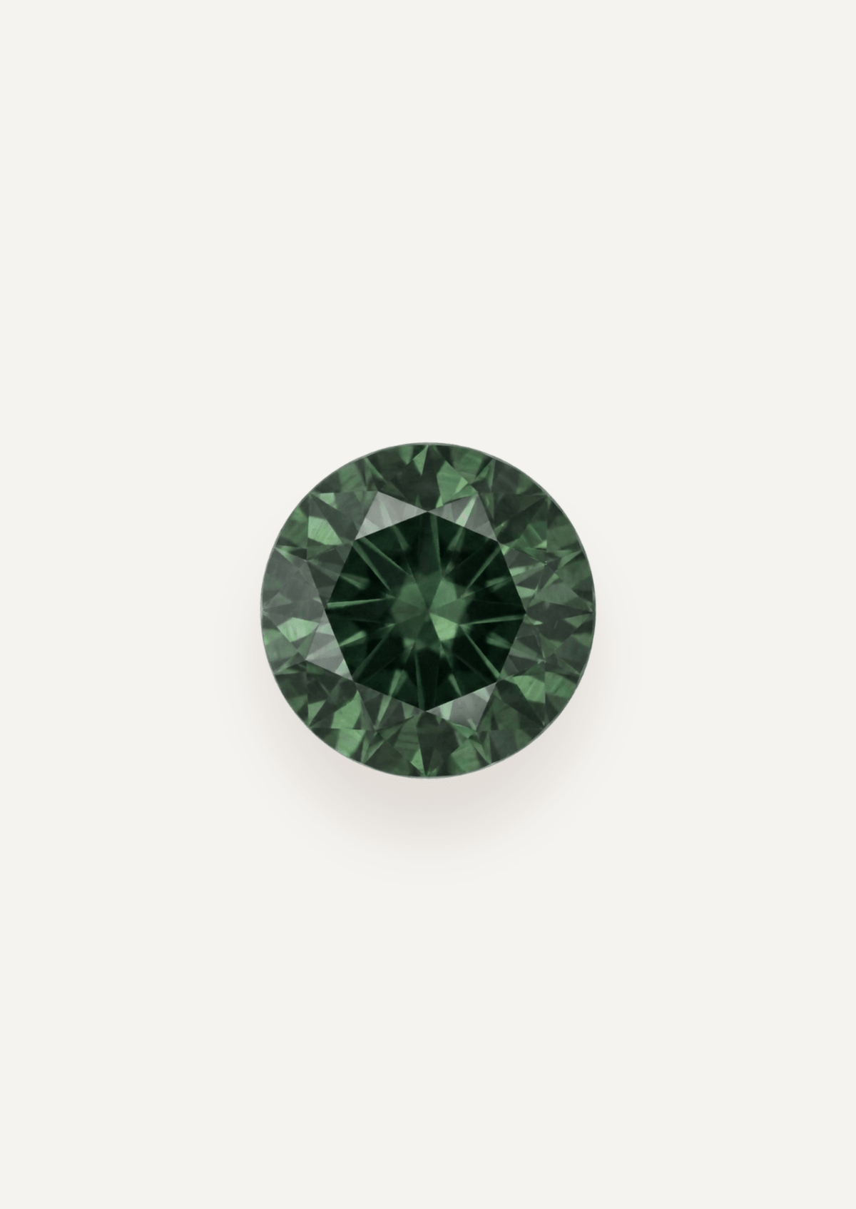 0.91ct Australian Green Parti Round Cut Sapphire - Molten Store