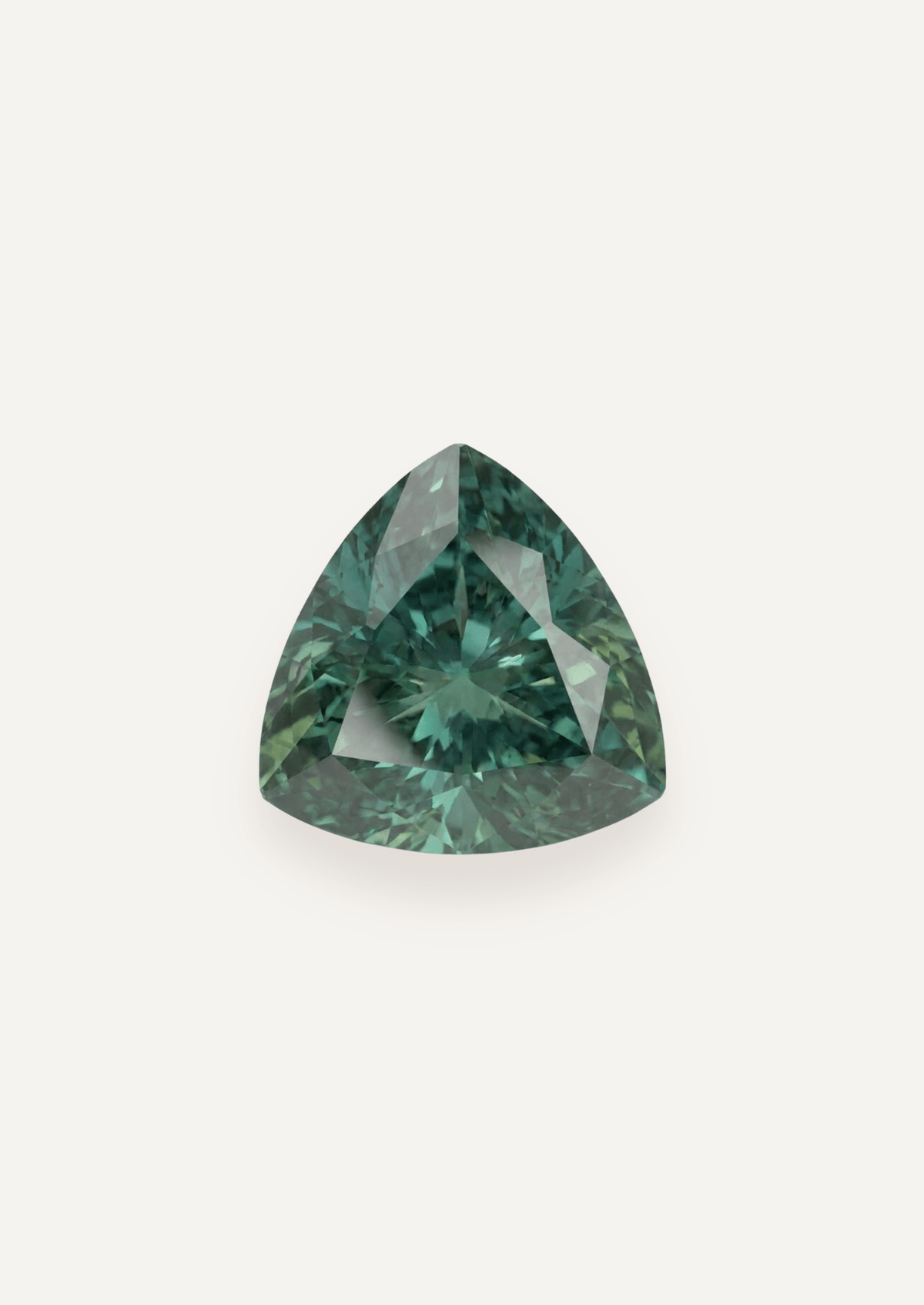 0.92ct Australian Green Parti Trillion Cut Sapphire - Molten Store