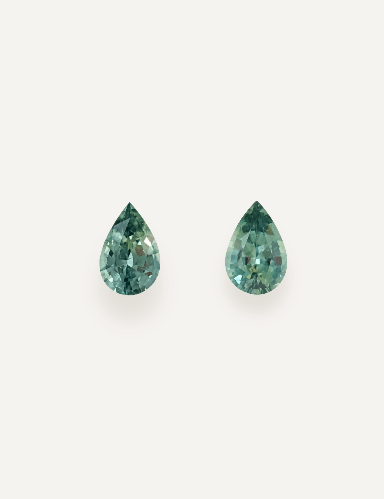 0.94 TCW Green Pear Cut Sapphire Pair - Molten Store