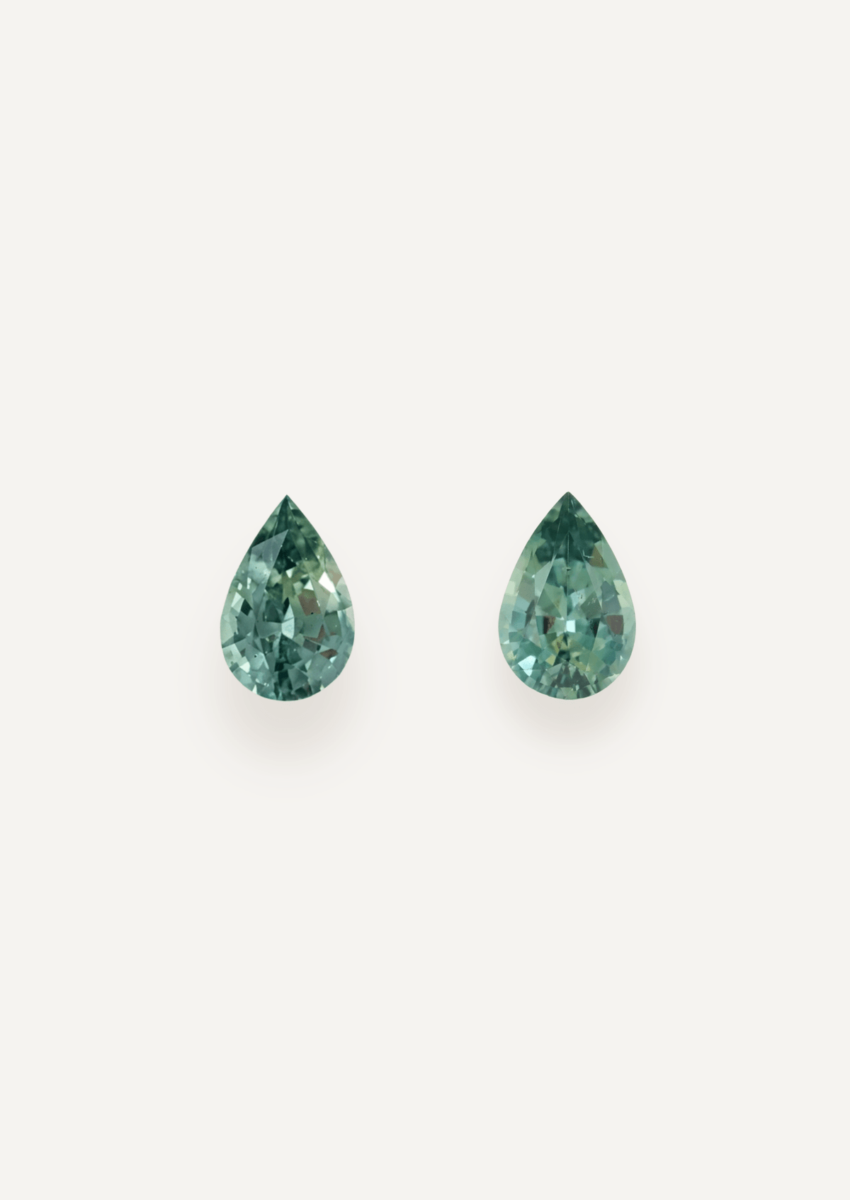 0.94 TCW Green Pear Cut Sapphire Pair - Molten Store