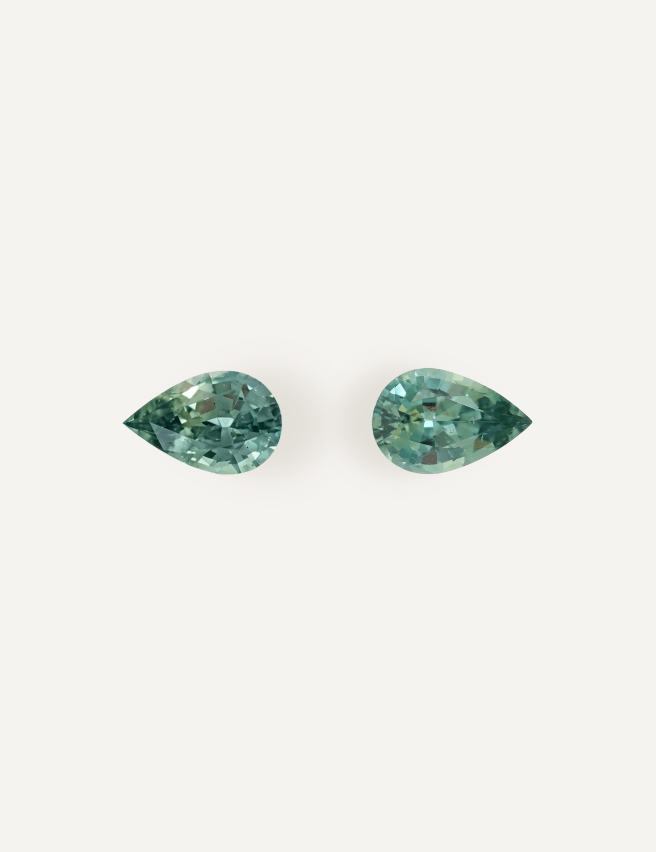 0.94 TCW Green Pear Cut Sapphire Pair - Molten Store