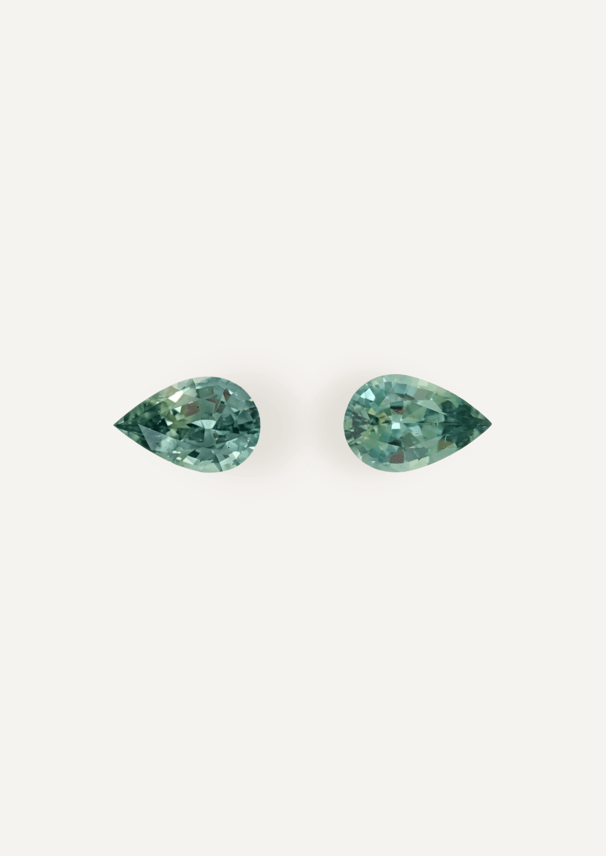 0.94 TCW Green Pear Cut Sapphire Pair - Molten Store