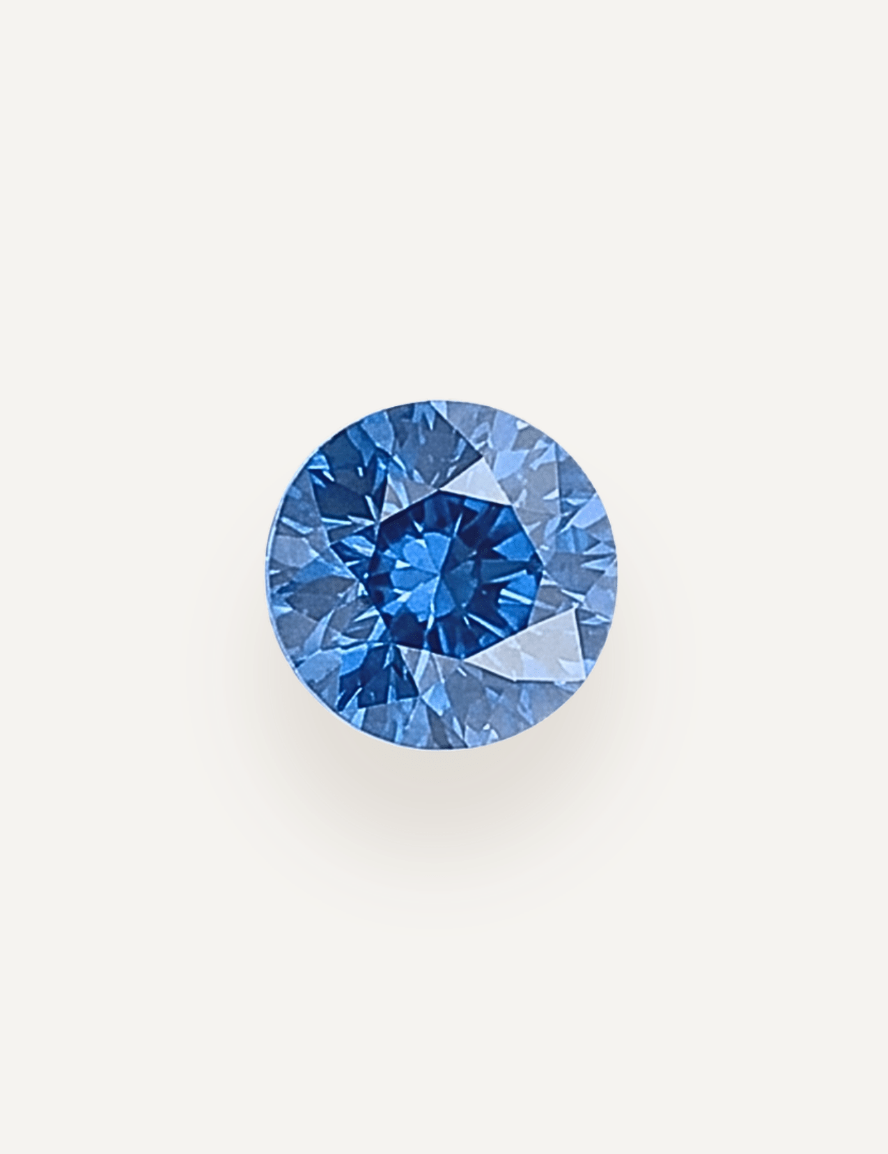 0.98ct Ceylon Blue Round Brilliant Cut Sapphire - Molten Store