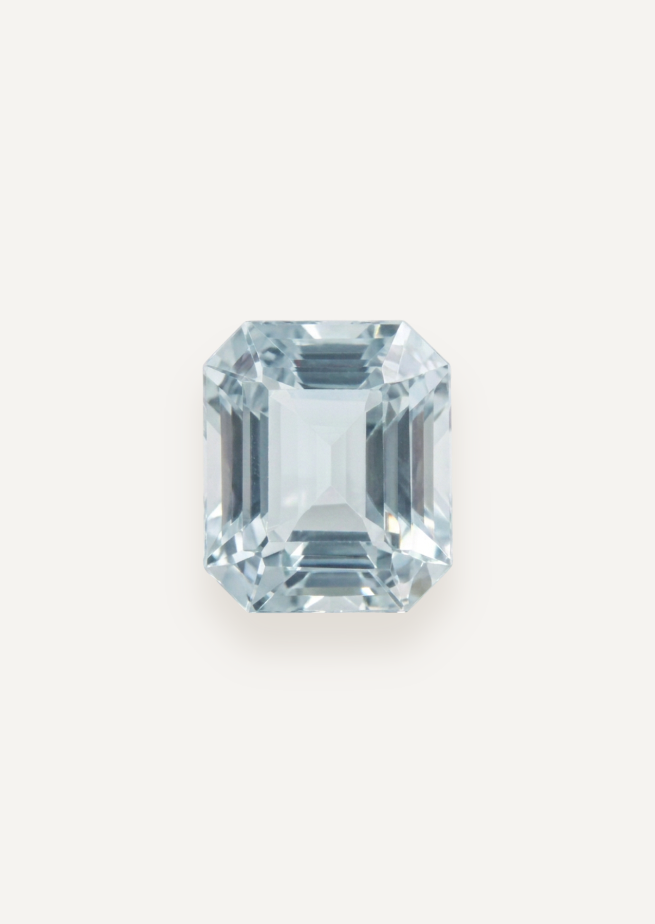 1.46ct Pale Blue Emerald Cut Aquamarine